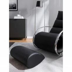 Fredriks Rocking chair Fox II - Imitation cuir - Noir -loftscape Boutique 1000199047 210430 12435000003 MOOD DETAILS P000000001000199047 mood