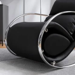 Fredriks Rocking chair Fox II - Imitation cuir - Noir -loftscape Boutique 1000199047 210430 12435500006 DETAILS P000000001000199047