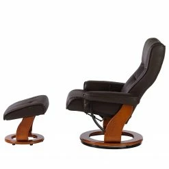 Modoform Fauteuil relax + repose-pieds Westerwald - Cuir véritable / Imitation cuir - Marron -loftscape Boutique 1000199059 200618 09565000024 DETAILS P000000001000199059