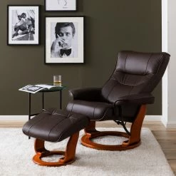 Modoform Fauteuil relax + repose-pieds Westerwald - Cuir véritable / Imitation cuir - Marron -loftscape Boutique 1000199059 200621 14592700014 MOOD DETAILS P000000001000199059 mood