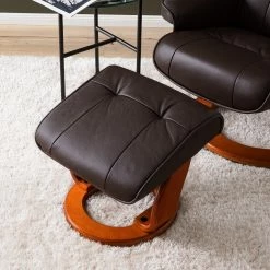 Modoform Fauteuil relax + repose-pieds Westerwald - Cuir véritable / Imitation cuir - Marron -loftscape Boutique 1000199059 200621 14592900017 DETAILS P000000001000199059