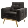 Mørteens Fauteuil Oravi - Velours - Marron foncé -loftscape Boutique 1000199776 200225 14060900151 IMAGE P000000001000199776