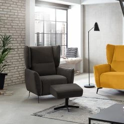 Fredriks Repose-pieds Lehi - Velours - Marron foncé -loftscape Boutique 1000199777 200225 14061000164 MOOD DETAILS P000000001000199777 mood