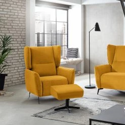 Fredriks Fauteuil Lehi - Velours - Jaune moutarde - Sans fonction - Avec repose-pieds 13 Fredriks Fauteuil Lehi - Velours - Jaune moutarde - Sans fonction - Avec repose-pieds -loftscape Boutique 1000199858 200225 14063000886 MOOD DETAILS P000000001000199858 mood