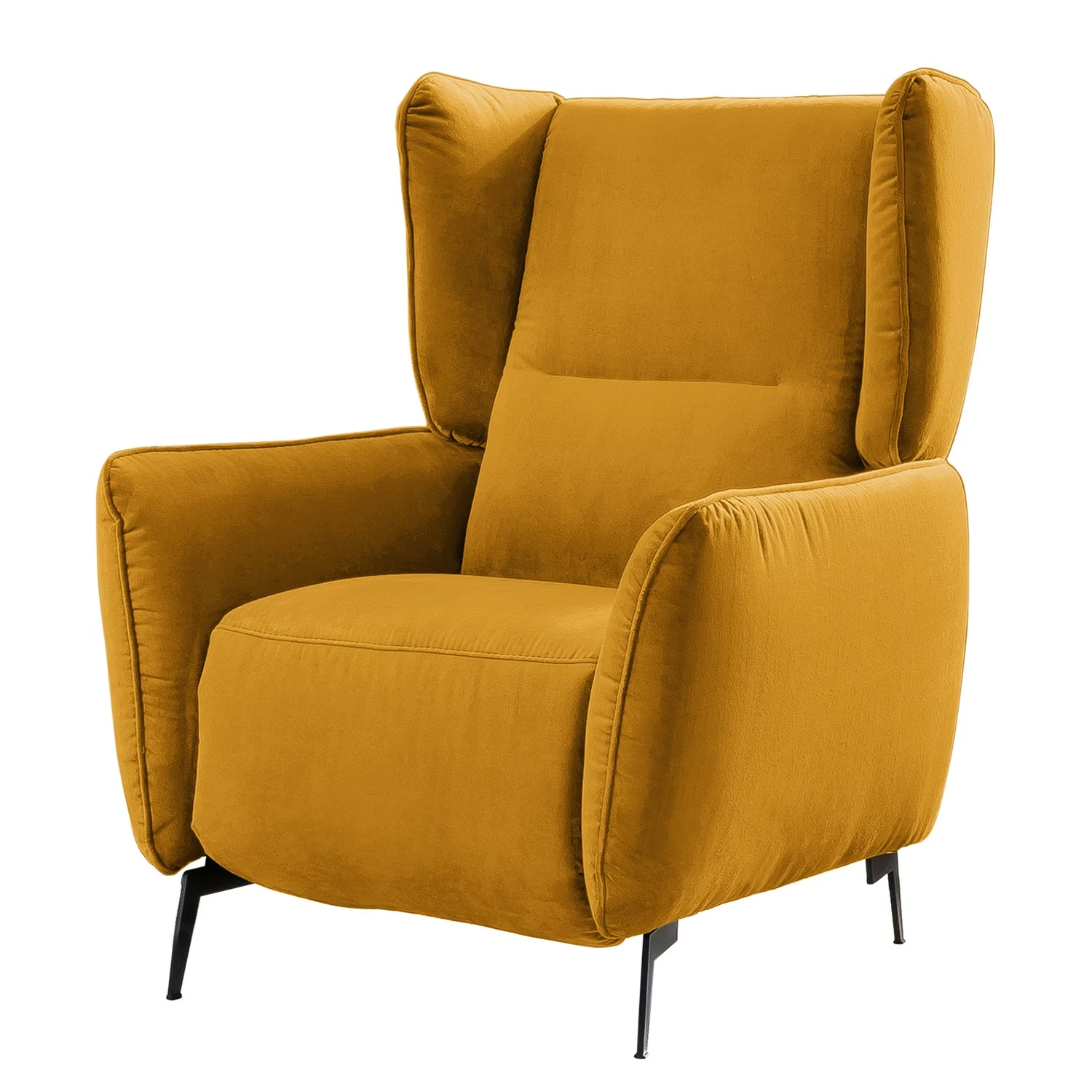Fredriks Fauteuil Lehi - Velours - Jaune moutarde - Sans fonction - Avec repose-pieds 7 Fredriks Fauteuil Lehi - Velours - Jaune moutarde - Sans fonction - Avec repose-pieds – Image 5