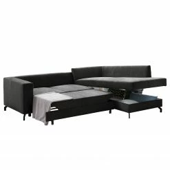 Fredriks Canapé d’angle Manso - Tissu - Noir - Méridienne longue à droite (vue de face) - Fonction couchage - Coffre de lit 12 Fredriks Canapé d’angle Manso - Tissu - Noir - Méridienne longue à droite (vue de face) - Fonction couchage - Coffre de lit -loftscape Boutique 1000199874 200225 14063601077 DETAILS P000000001000199874