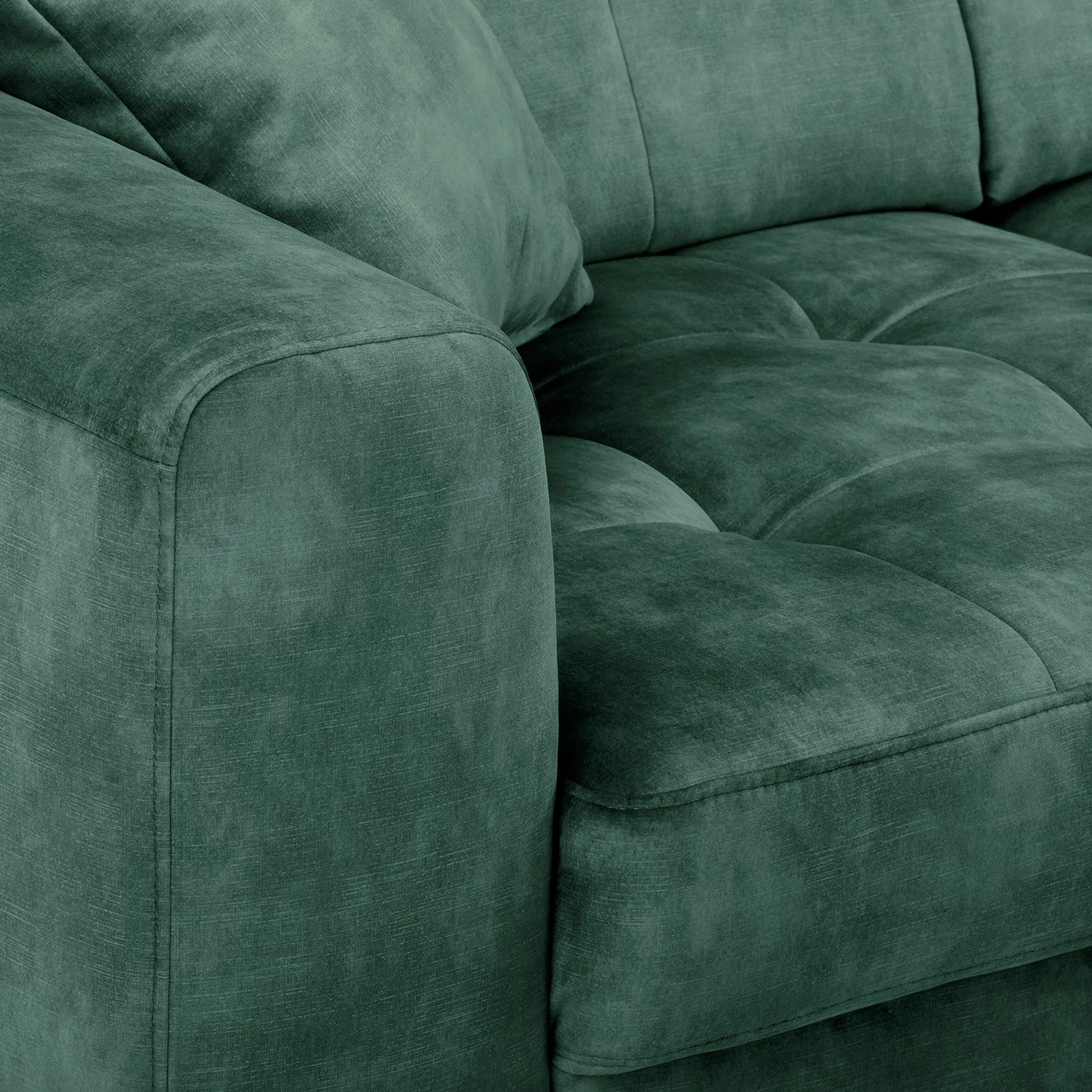 Fredriks Canapé d‘angle Atmore - Microfibre - Vert océan - Méridienne courte à droite (vue de face) 10 Fredriks Canapé d‘angle Atmore - Microfibre - Vert océan - Méridienne courte à droite (vue de face) – Image 8