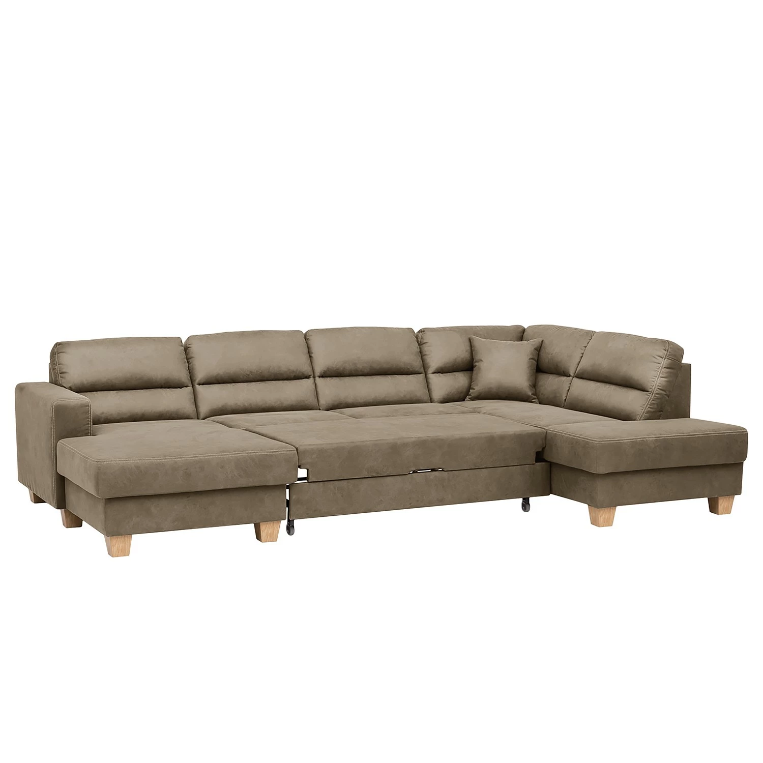 Ars Natura Canapé panoramique Korfi - Microfibre - Limon - Méridienne longue à droite (vue de face) - Avec appui-tête 6 Ars Natura Canapé panoramique Korfi - Microfibre - Limon - Méridienne longue à droite (vue de face) - Avec appui-tête – Image 5