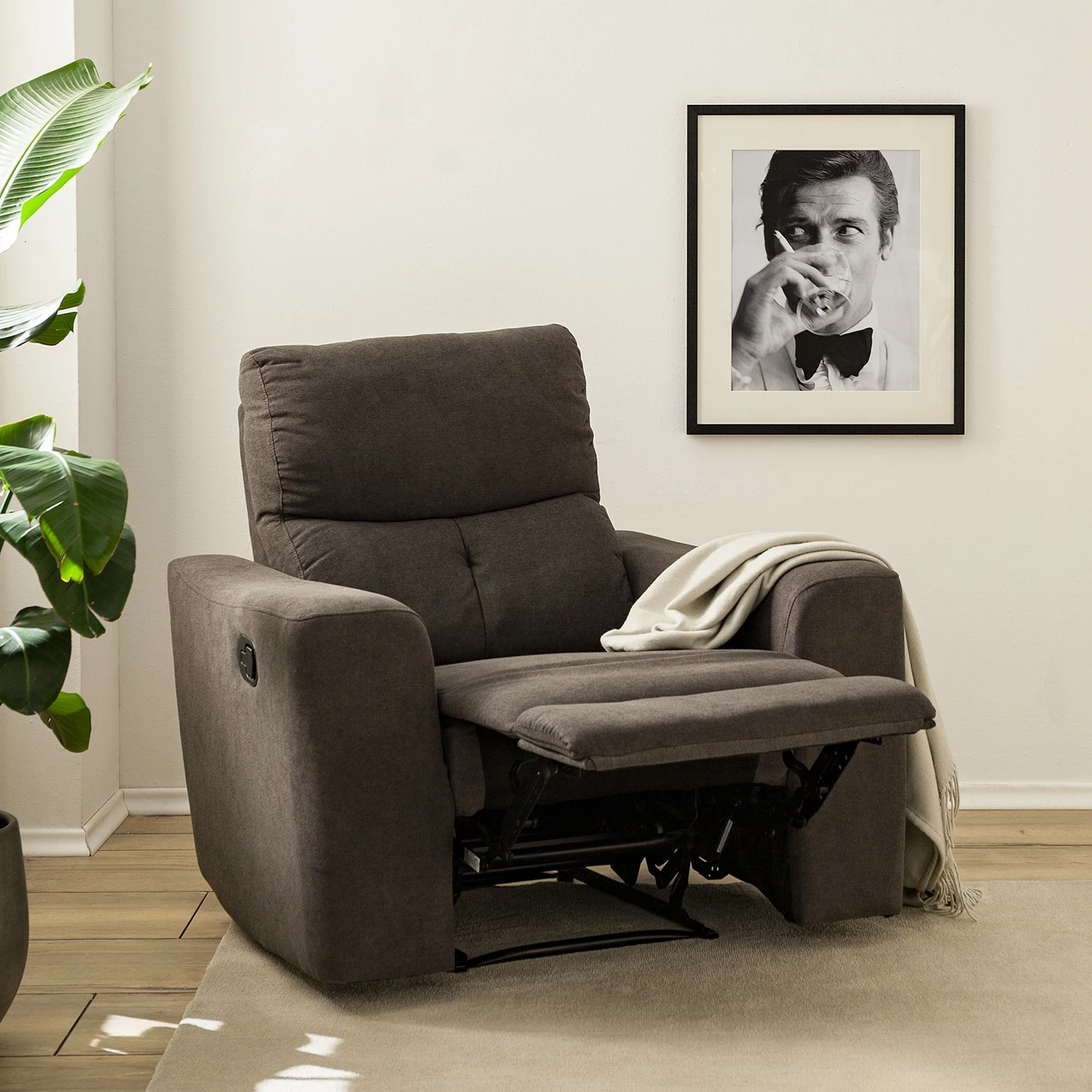 Modoform Fauteuil relax Bazaar - Tissage à plat - Gris brun 5 Modoform Fauteuil relax Bazaar - Tissage à plat - Gris brun – Image 3