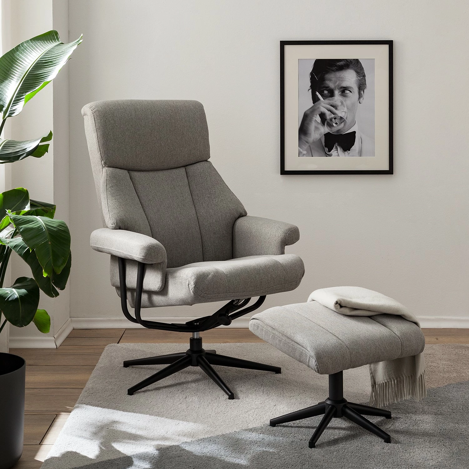 Modoform Fauteuil relax Barking - Tissé à plat / Platine 4 Modoform Fauteuil relax Barking - Tissé à plat / Platine – Image 2