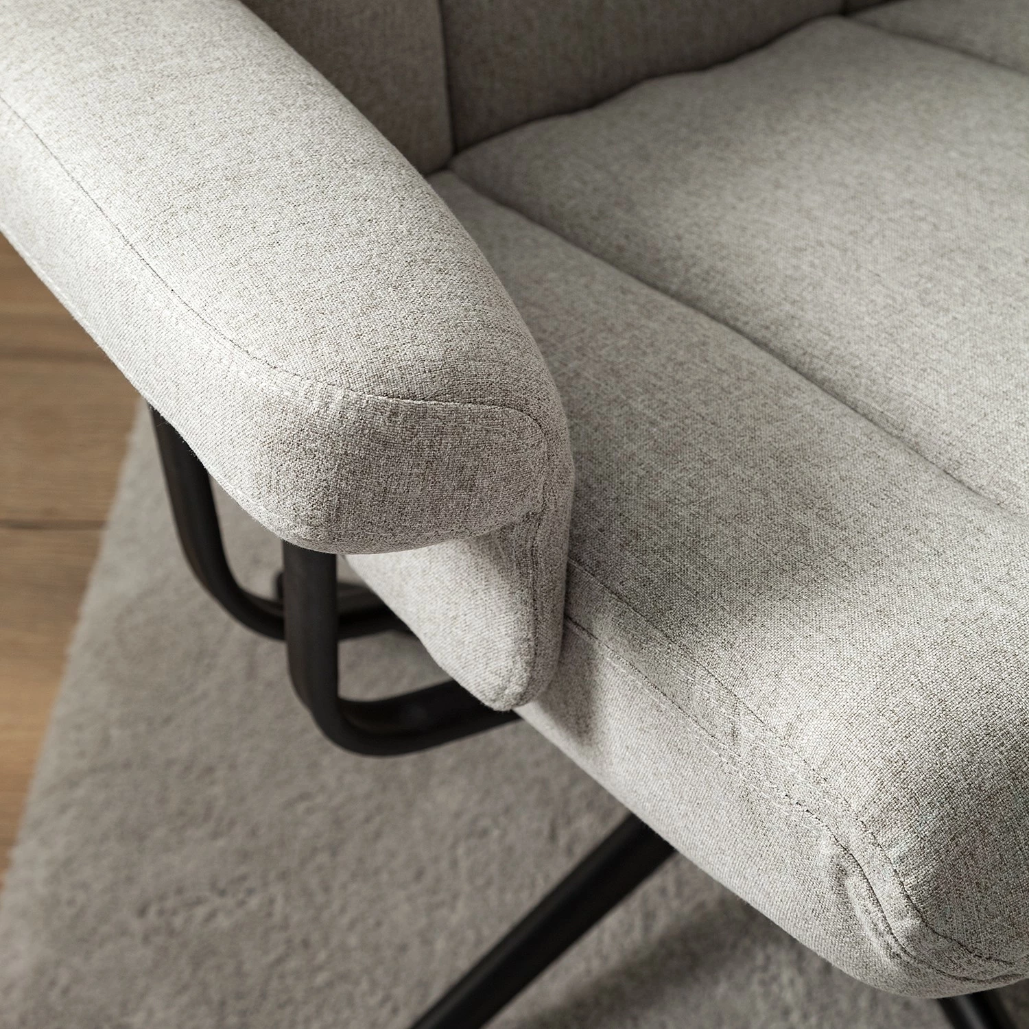 Modoform Fauteuil relax Barking - Tissé à plat / Platine 18 Modoform Fauteuil relax Barking - Tissé à plat / Platine – Image 16