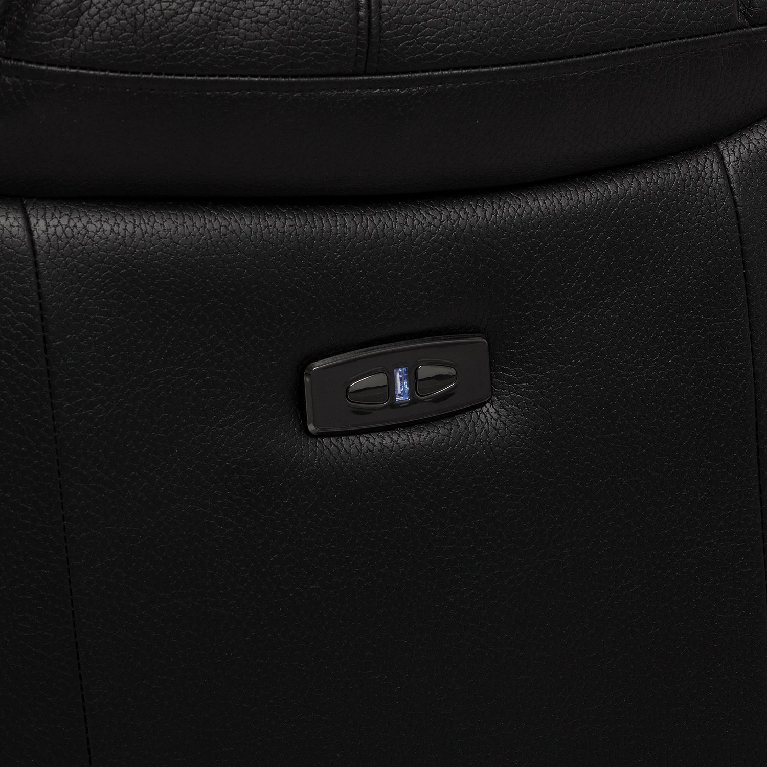 Modoform Canapé d’angle Mendis - Imitation cuir - Noir - Méridienne longue à droite (vue de face) 15 Modoform Canapé d’angle Mendis - Imitation cuir - Noir - Méridienne longue à droite (vue de face) – Image 13