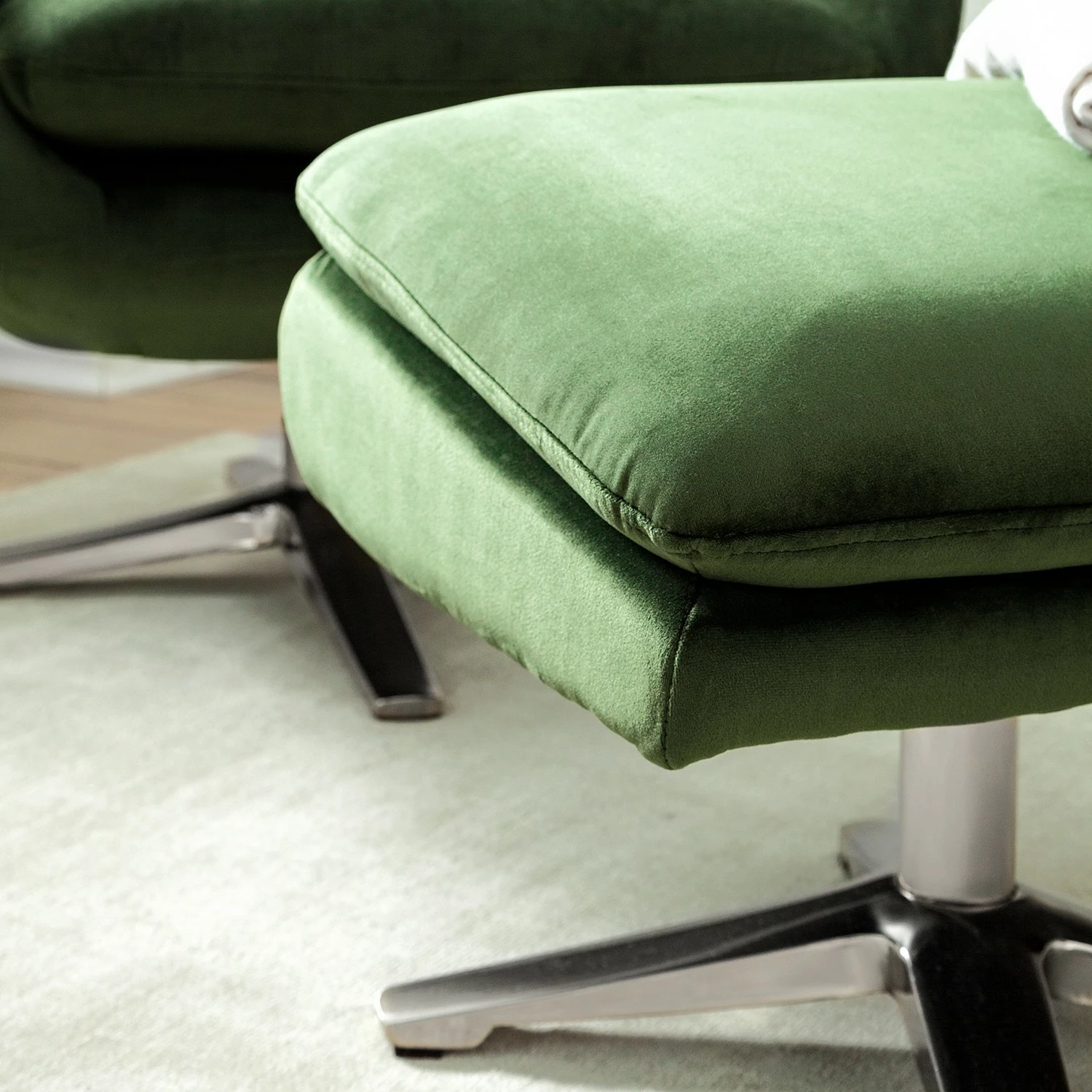 Jack & Alice Fauteuil Bracon - Velours - Vert foncé 22 Jack & Alice Fauteuil Bracon - Velours - Vert foncé – Image 20