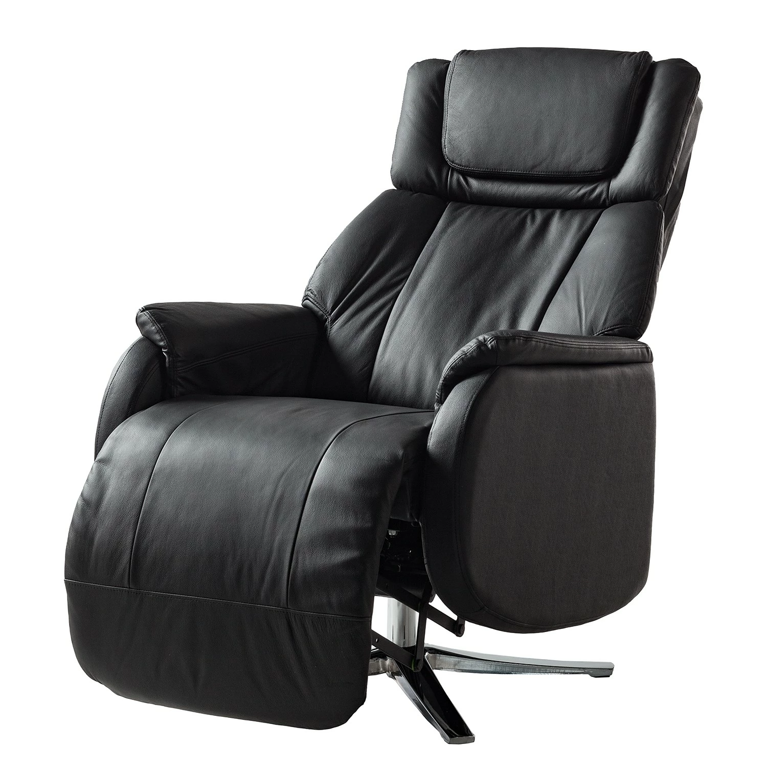 Modoform Fauteuil relax Baroda - Cuir véritable / Imitation cuir - Noir 6 Modoform Fauteuil relax Baroda - Cuir véritable / Imitation cuir - Noir – Image 4