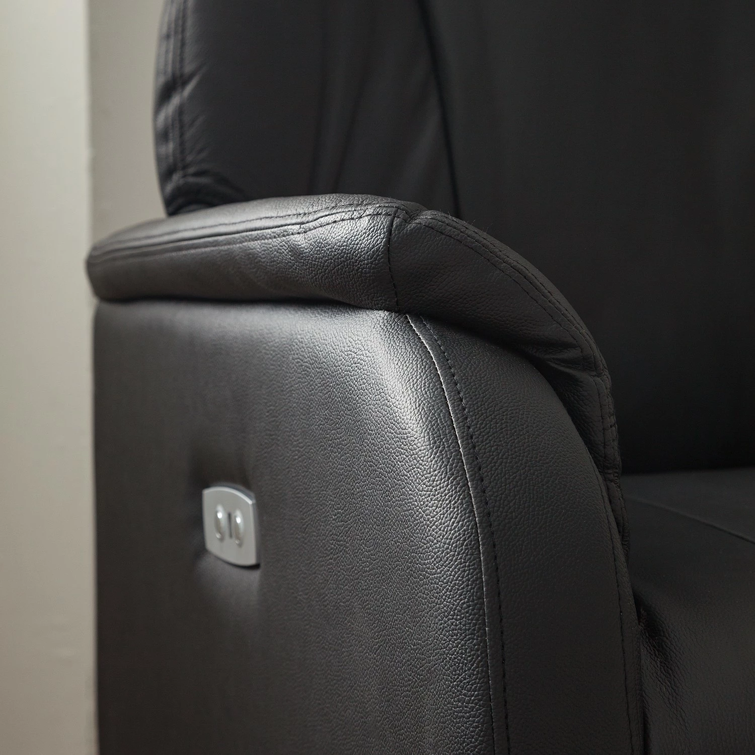 Modoform Fauteuil relax Baroda - Cuir véritable / Imitation cuir - Noir 21 Modoform Fauteuil relax Baroda - Cuir véritable / Imitation cuir - Noir – Image 19