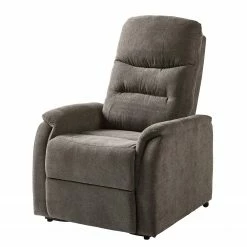 Modoform Fauteuil TV Coroma - Microfibre - Gris foncé