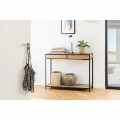 Red Living Console Coogee - Imitation chêne sauvage / Noir -loftscape Boutique 1000200156 220215 021 MOOD DETAILS P000000001000200156 mood