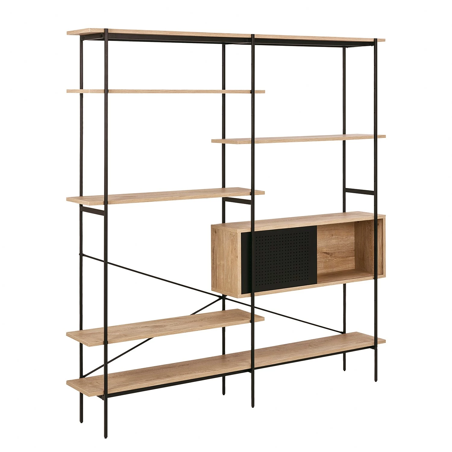 Norrwood Étagère Alsace - Imitation chêne sauvage / Noir 3 Norrwood Étagère Alsace - Imitation chêne sauvage / Noir