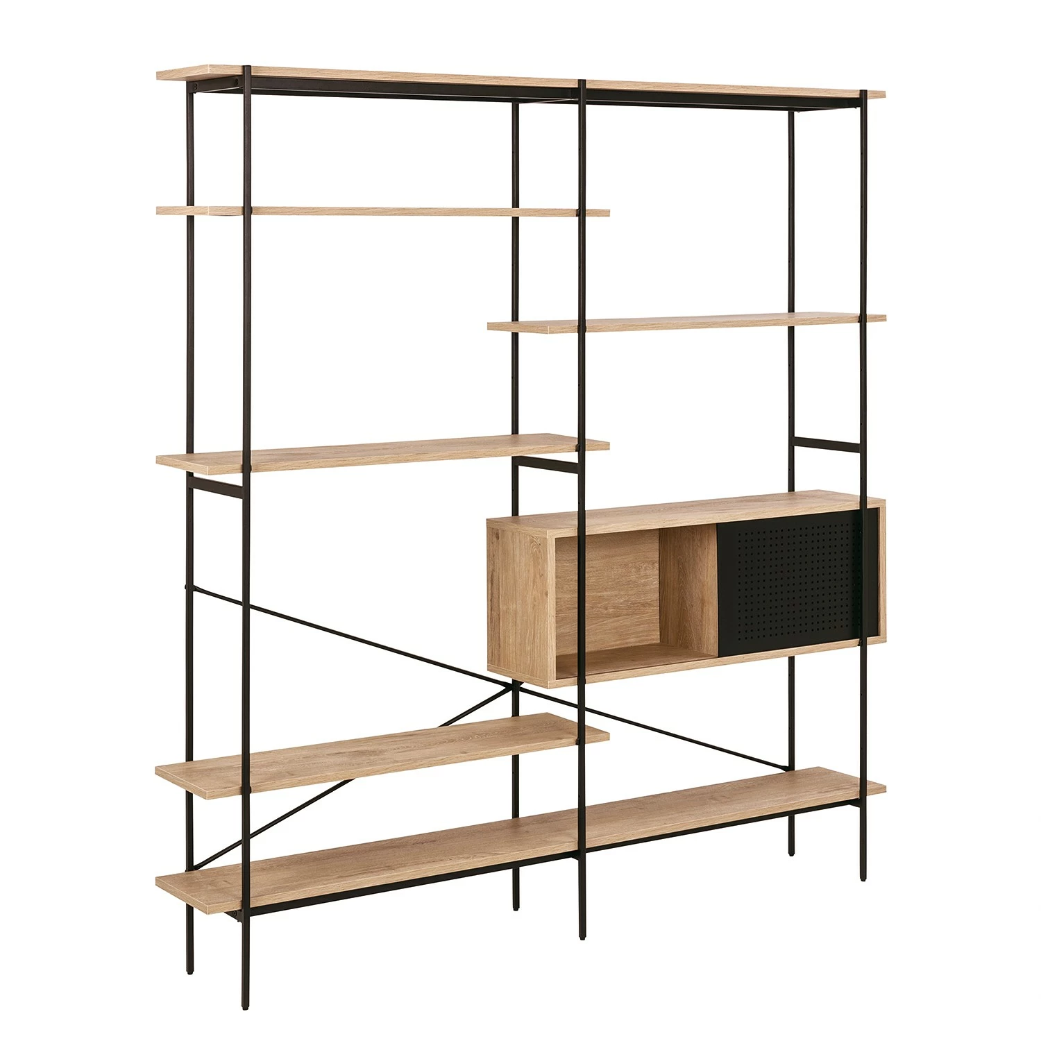 Norrwood Étagère Alsace - Imitation chêne sauvage / Noir 5 Norrwood Étagère Alsace - Imitation chêne sauvage / Noir – Image 3