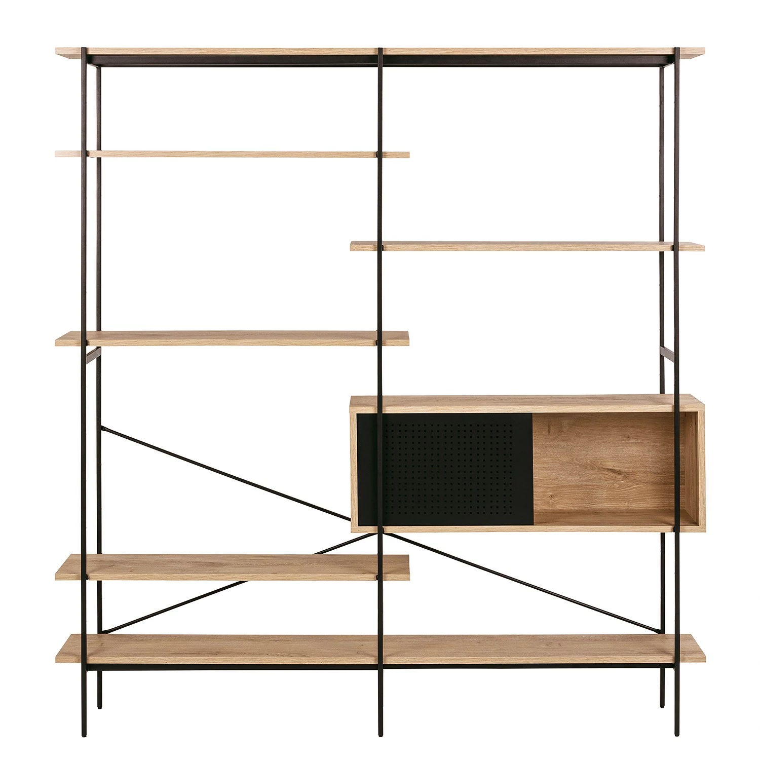 Norrwood Étagère Alsace - Imitation chêne sauvage / Noir 6 Norrwood Étagère Alsace - Imitation chêne sauvage / Noir – Image 4