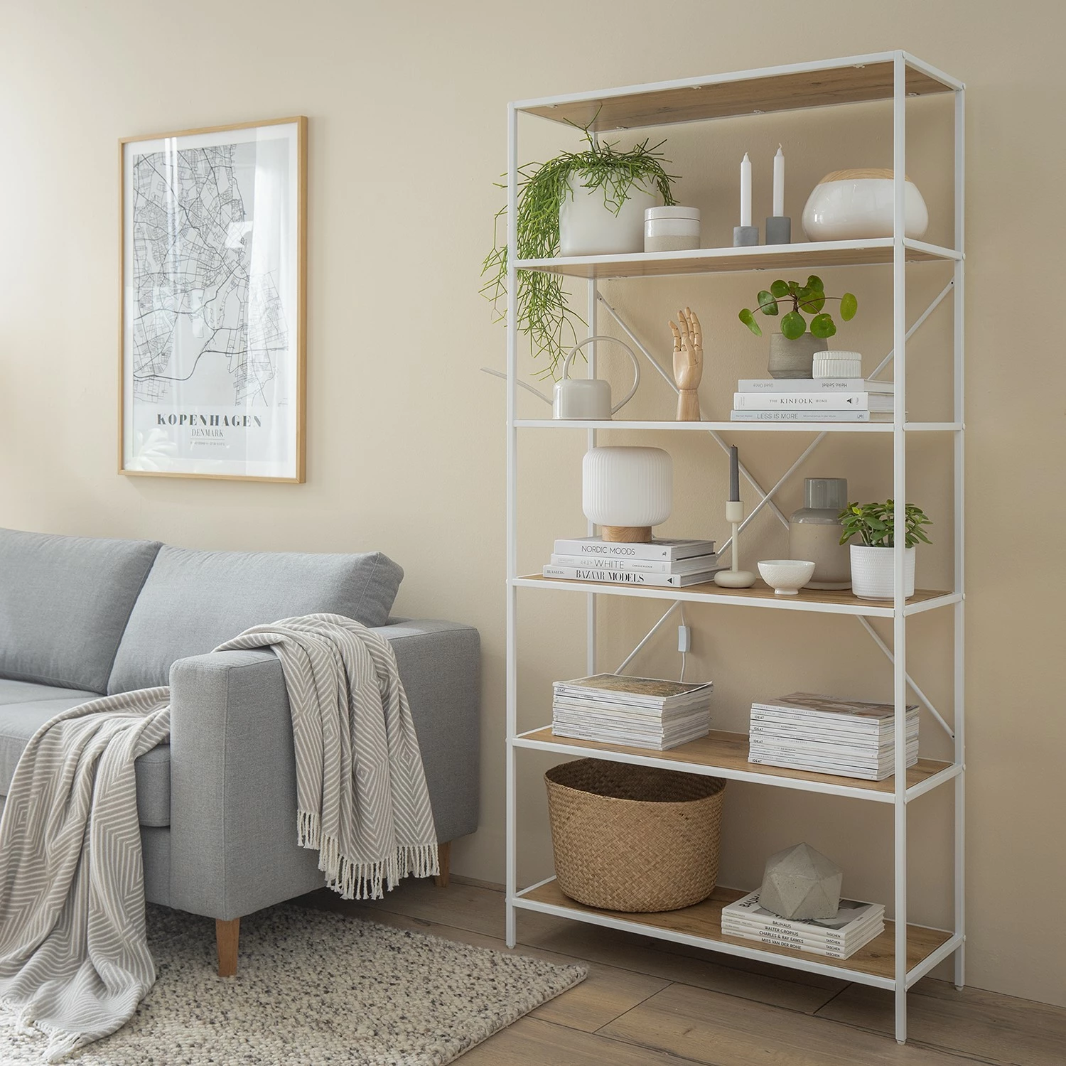 Fredriks Étagère Meon II - Imitation chêne 4 Fredriks Étagère Meon II - Imitation chêne – Image 2