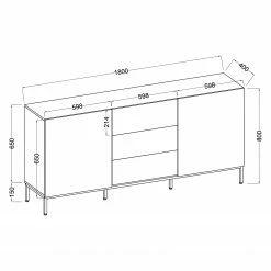 Fredriks Buffet Meon - Blanc -loftscape Boutique 1000201099 201002 15150800001 SKETCH DETAILS P000000001000201099 sketch