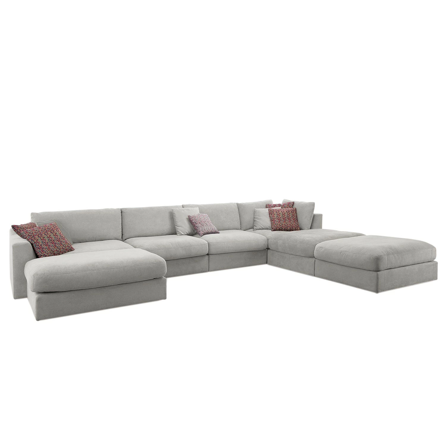 Fredriks Canapé panoramique Dixwell I - Tissage à plat - Gris platine - Méridienne longue à gauche (vue de face) 3 Fredriks Canapé panoramique Dixwell I - Tissage à plat - Gris platine - Méridienne longue à gauche (vue de face)