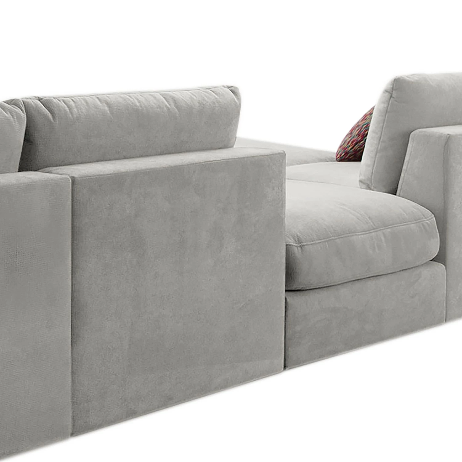 Fredriks Canapé panoramique Dixwell III - Tissage à plat - Gris platine - Méridienne longue à gauche (vue de face) 14 Fredriks Canapé panoramique Dixwell III - Tissage à plat - Gris platine - Méridienne longue à gauche (vue de face) – Image 12