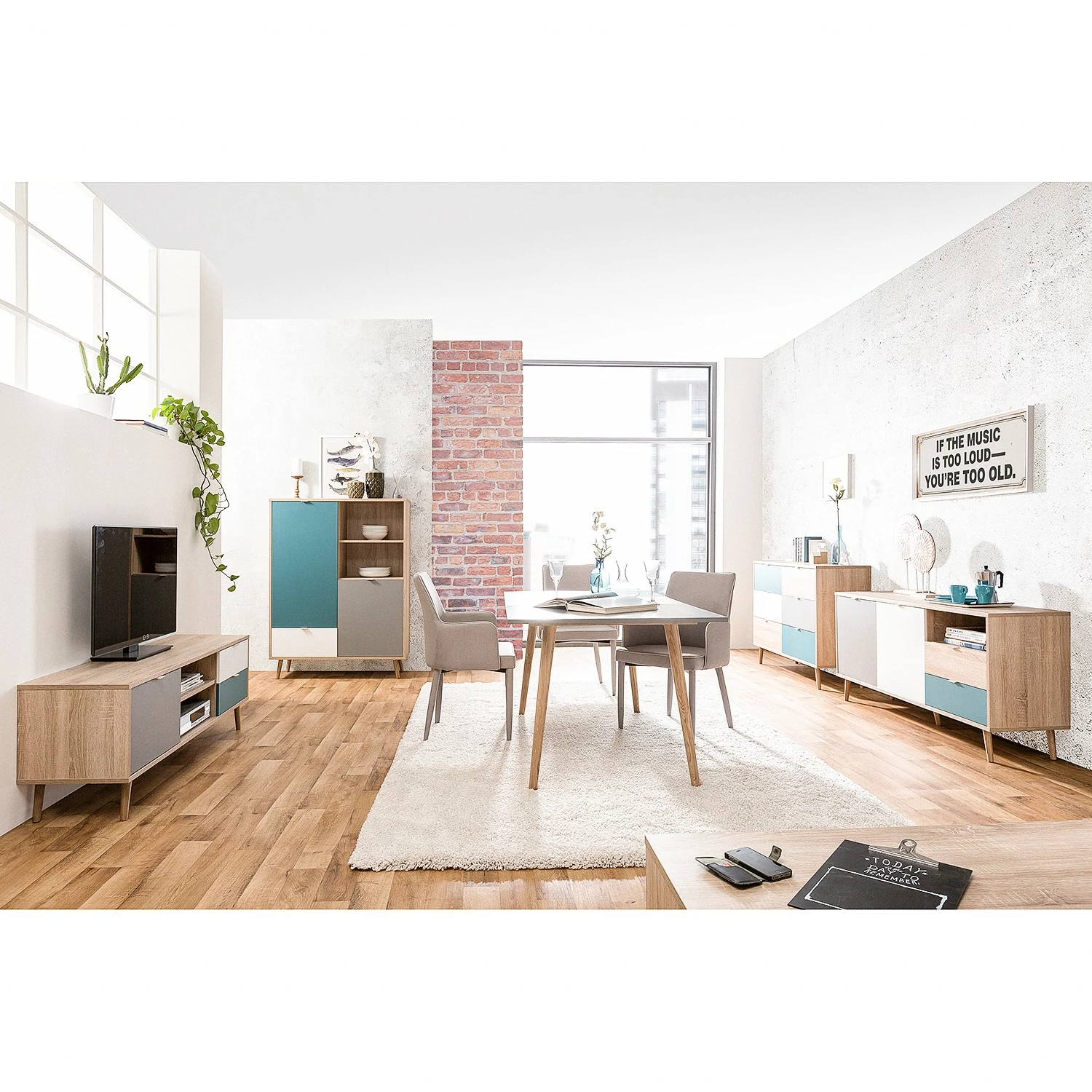 Norrwood Commode Bibury I - Multicolore / Imitation chêne Sonoma 6 Norrwood Commode Bibury I - Multicolore / Imitation chêne Sonoma – Image 4