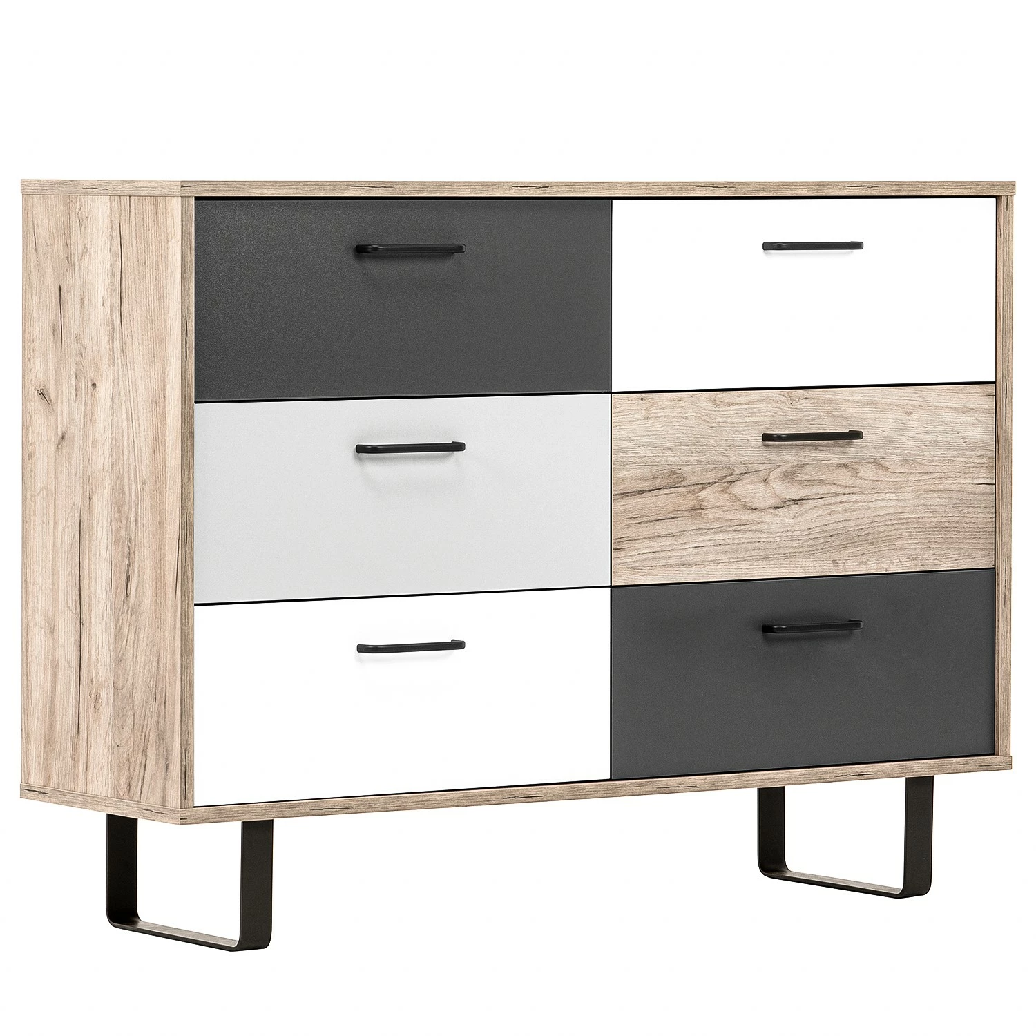 Norrwood Commode Brookton II - Multicolore / Imitation chêne 3 Norrwood Commode Brookton II - Multicolore / Imitation chêne