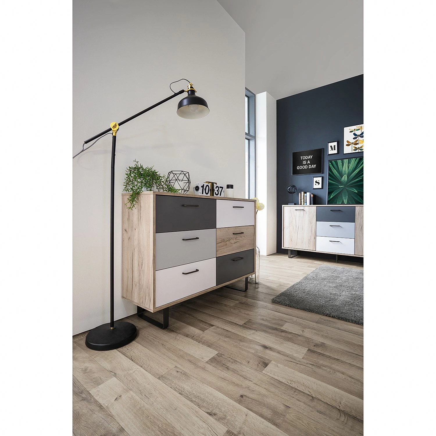 Norrwood Commode Brookton II - Multicolore / Imitation chêne 5 Norrwood Commode Brookton II - Multicolore / Imitation chêne – Image 3