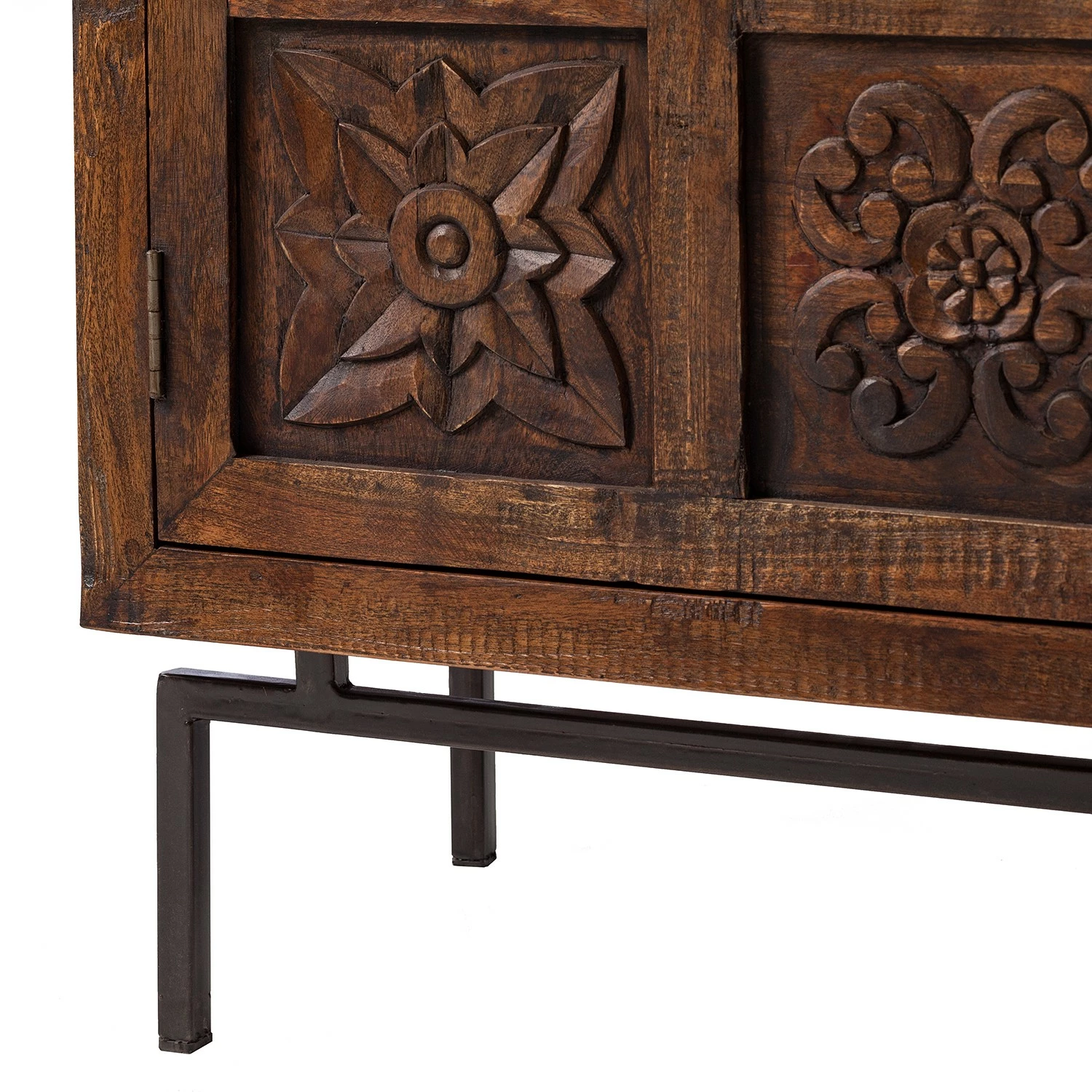 Wolf-Möbel Buffet Carving - Acacia massif / Métal - Acacia / Noir 12 Wolf-Möbel Buffet Carving - Acacia massif / Métal - Acacia / Noir – Image 10