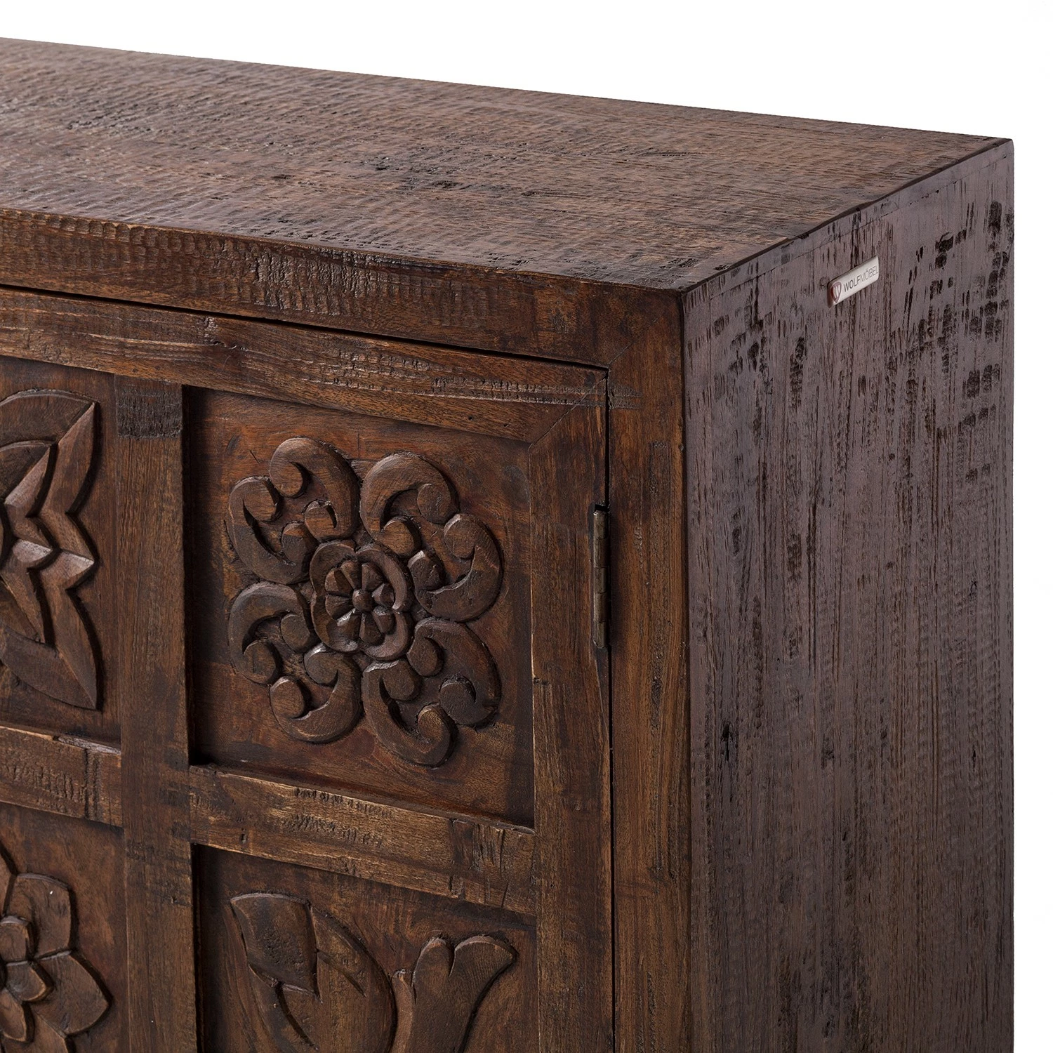 Wolf-Möbel Buffet Carving - Acacia massif / Métal - Acacia / Noir 14 Wolf-Möbel Buffet Carving - Acacia massif / Métal - Acacia / Noir – Image 12