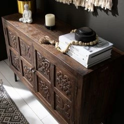 Wolf-Möbel Buffet Carving - Acacia massif / Métal - Acacia / Noir 36 Wolf-Möbel Buffet Carving - Acacia massif / Métal - Acacia / Noir -loftscape Boutique 1000202474 210127 06215600027 DETAILS P000000001000202474