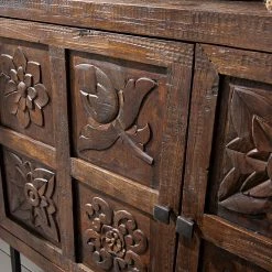 Wolf-Möbel Buffet Carving - Acacia massif / Métal - Acacia / Noir 40 Wolf-Möbel Buffet Carving - Acacia massif / Métal - Acacia / Noir -loftscape Boutique 1000202474 210127 06220500031 DETAILS P000000001000202474