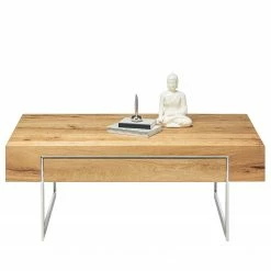 Loftscape Table basse Moab - Placage en chêne véritable - Chêne à nœuds / Argenté -loftscape Boutique 1000202489 200212 13210100024 DETAILS P000000001000202489