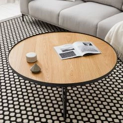 Fredriks Tables basses Permet (2 éléments) - Placage en bois véritable - Chêne / Noir -loftscape Boutique 1000204348 200212 13333700004 MOOD DETAILS P000000001000204348 mood