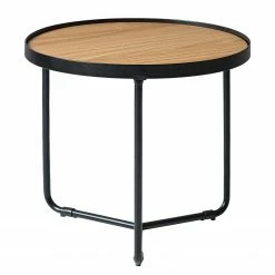 Fredriks Tables basses Permet (2 éléments) - Placage en bois véritable - Chêne / Noir -loftscape Boutique 1000204348 200212 13333900018 DETAILS P000000001000204348