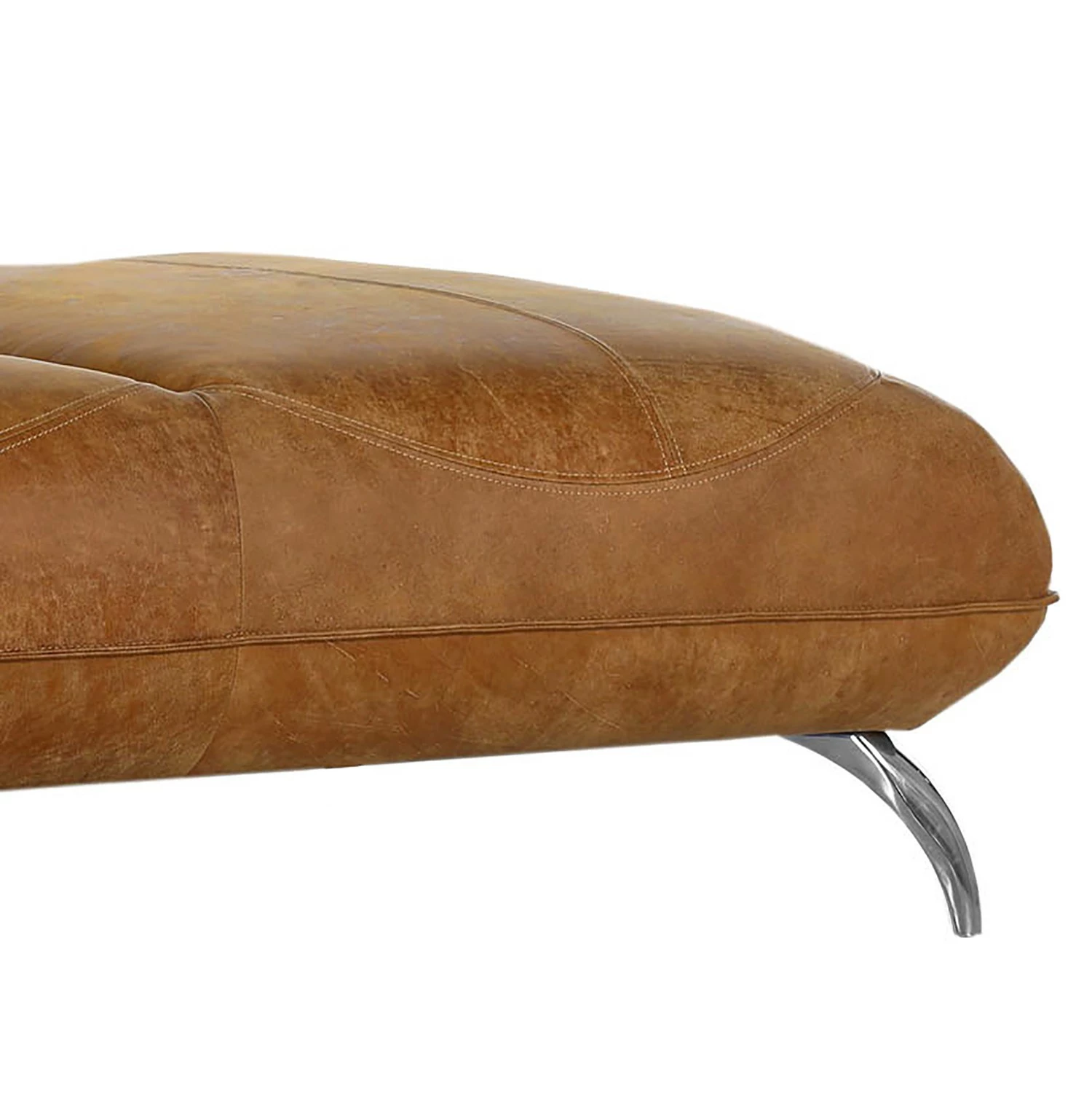 Loftscape Méridienne Astley - Cuir véritable - Cognac - Accoudoir monté à gauche (vu de face) 6 Loftscape Méridienne Astley - Cuir véritable - Cognac - Accoudoir monté à gauche (vu de face) – Image 4