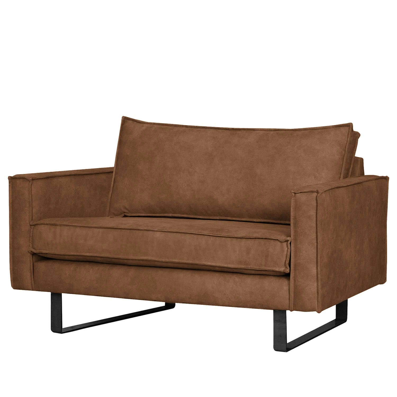 Ars manufacti Fauteuil Liel I - Aspect cuir vieilli - Microfibre Priya: Cognac 3 Ars manufacti Fauteuil Liel I - Aspect cuir vieilli - Microfibre Priya: Cognac