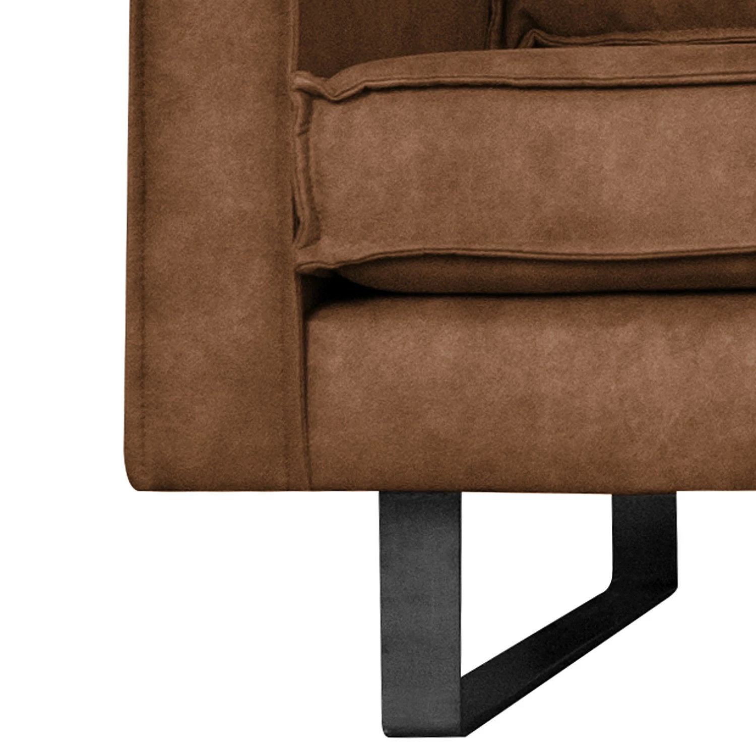 Ars manufacti Fauteuil Liel I - Aspect cuir vieilli - Microfibre Priya: Cognac 12 Ars manufacti Fauteuil Liel I - Aspect cuir vieilli - Microfibre Priya: Cognac – Image 10