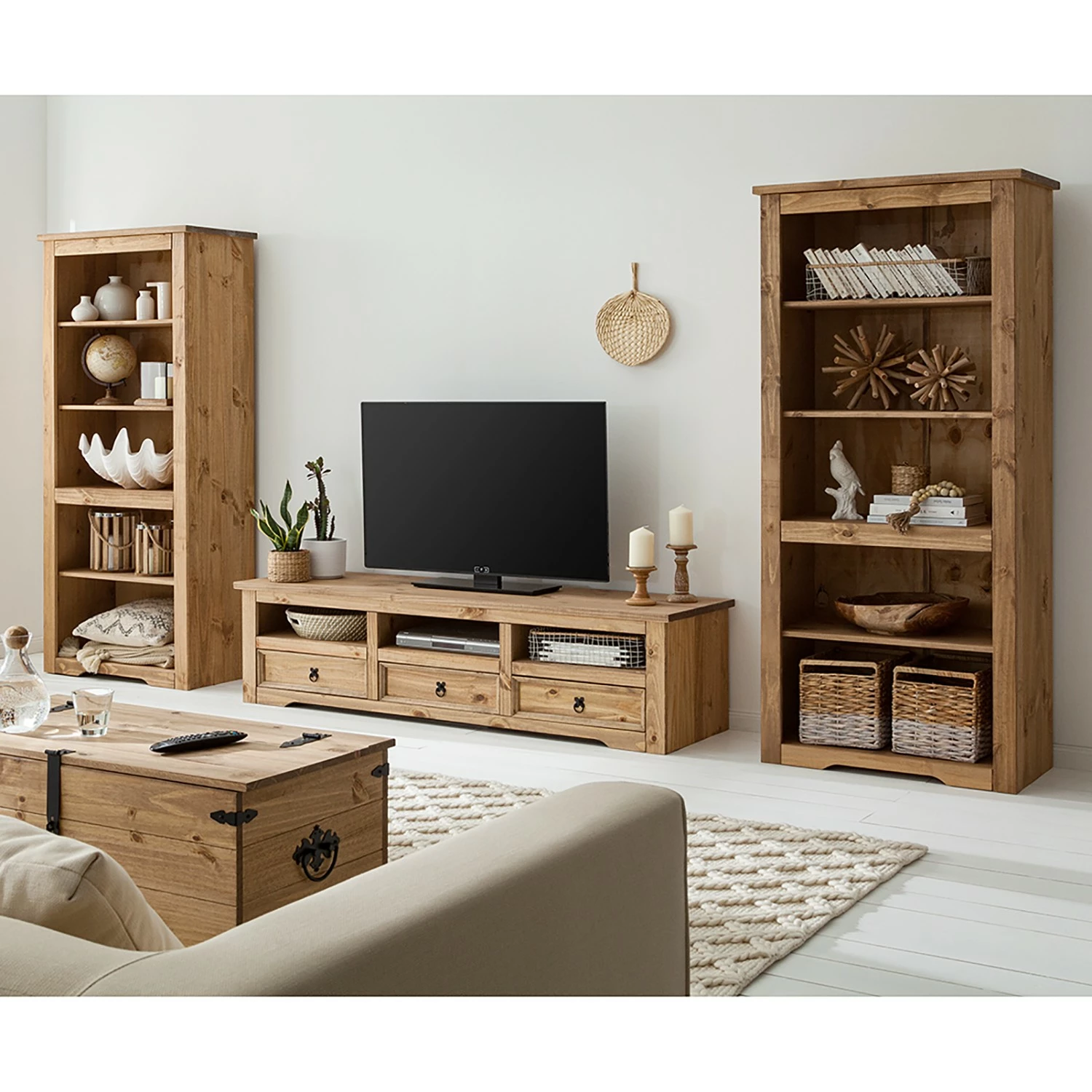 Maison Belfort Meubles TV Finca Rustica I (3 éléments) - Pin massif - Epicéa naturel 3 Maison Belfort Meubles TV Finca Rustica I (3 éléments) - Pin massif - Epicéa naturel