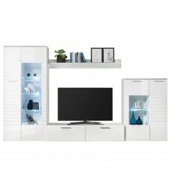 Loftscape Ensemble meubles TV Lonoke (5 éléments) - Avec éclairage - Blanc brillant -loftscape Boutique 1000205080 200212 13461400008 DETAILS P000000001000205080