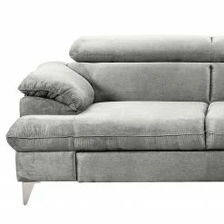 Fredriks Canapé d’angle Coto II - Microfibre - Gris clair - Méridienne courte à droite (vue de face) - Sans fonction -loftscape Boutique 1000205111 200709 16583900004 DETAILS P000000001000205111