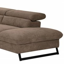 Fredriks Canapé d’angle Manson - Microfibre - Taupe - Méridienne longue à droite (vue de face) - Fonction couchage -loftscape Boutique 1000205239 200310 12355701059 DETAILS P000000001000205239