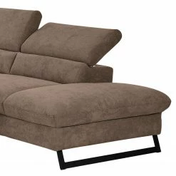 Fredriks Canapé d’angle Manson - Microfibre - Taupe - Méridienne longue à droite (vue de face) - Fonction couchage -loftscape Boutique 1000205239 200310 12355701061 DETAILS P000000001000205239