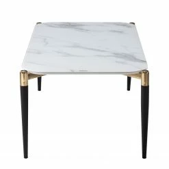 Jack & Alice Table basse Conyers - Verre / Métal - Imitation marbre blanc / Noir -loftscape Boutique 1000205493 201023 06215200010 DETAILS P000000001000205493