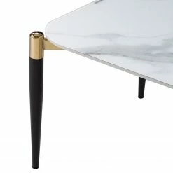 Jack & Alice Table basse Conyers - Verre / Métal - Imitation marbre blanc / Noir -loftscape Boutique 1000205493 201023 06215400012 DETAILS P000000001000205493