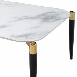 Jack & Alice Table basse Conyers - Verre / Métal - Imitation marbre blanc / Noir -loftscape Boutique 1000205493 201023 06215500013 DETAILS P000000001000205493