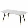 Jack & Alice Table basse Joppa - Imitation marbre blanc / Noir